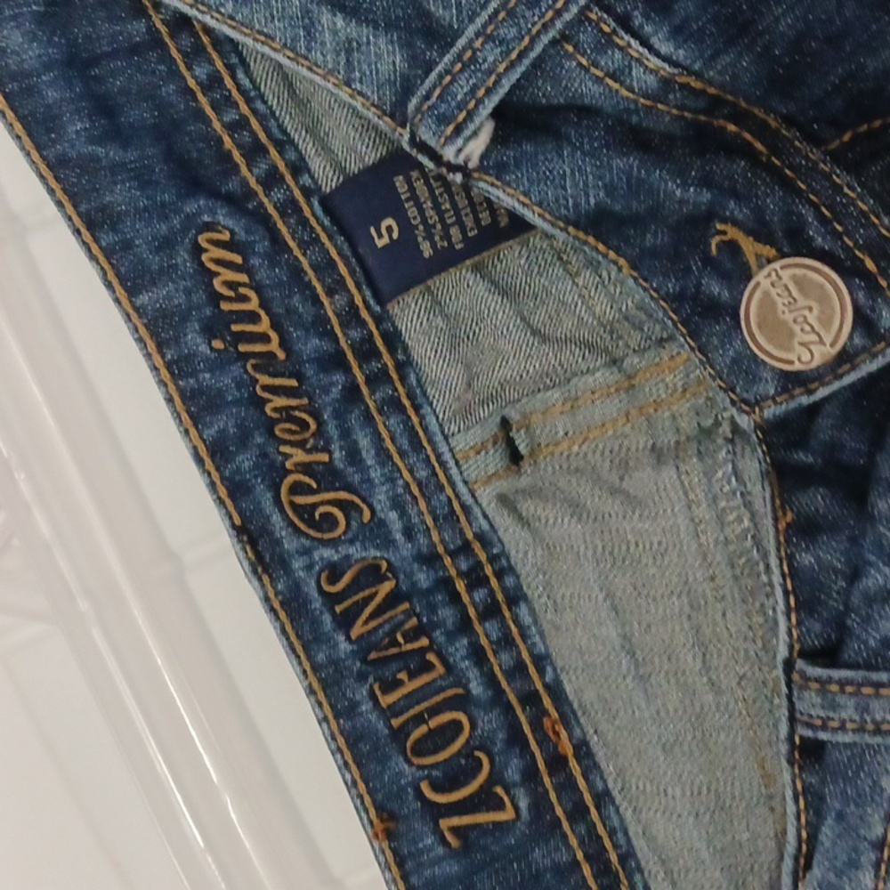 Low rise boot cut flare denim jeans size:M color: dark blue